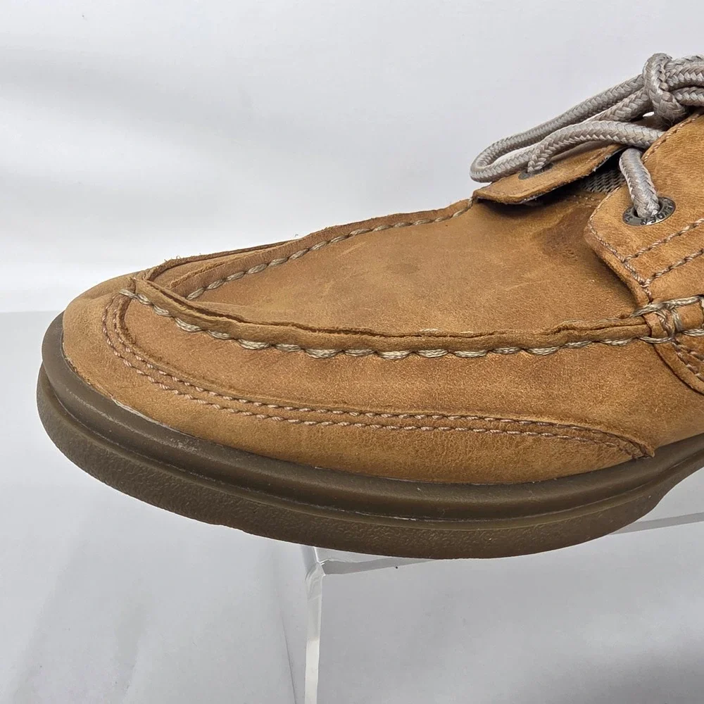 Sperry Top-Sider Billfish Boat Shoes Mens 11M Tan Leather Mesh Loafers Good